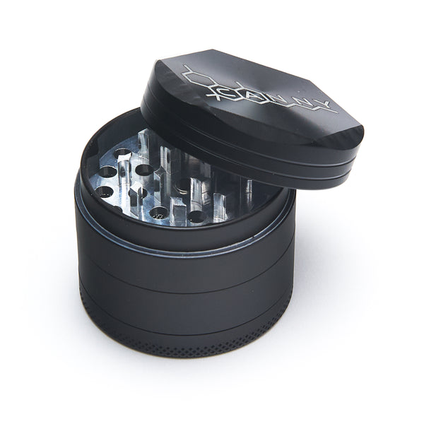 CANNY Grinder – Large Herb Grinder 4 Piece 2 Inch Spice Crusher Pollen Catcher and Scraper Tool Aluminum Alloy Sharp Teeth Magnetic Lid